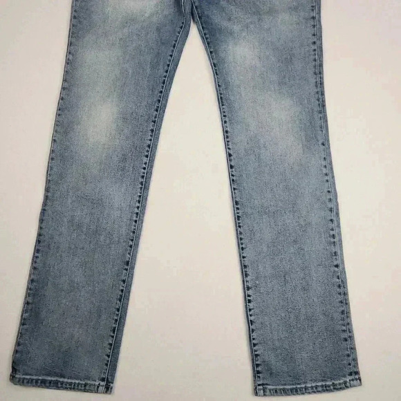 Buffalo David Bitton Mens Jeans Straight Six Stretch Size 34x34 Blue Distressed - Picture 7 of 16